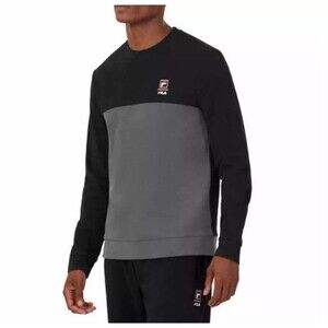 Fila Men's Size Medium Velveteen Long Sleeve Crew Neck Pullover Sweatshirt